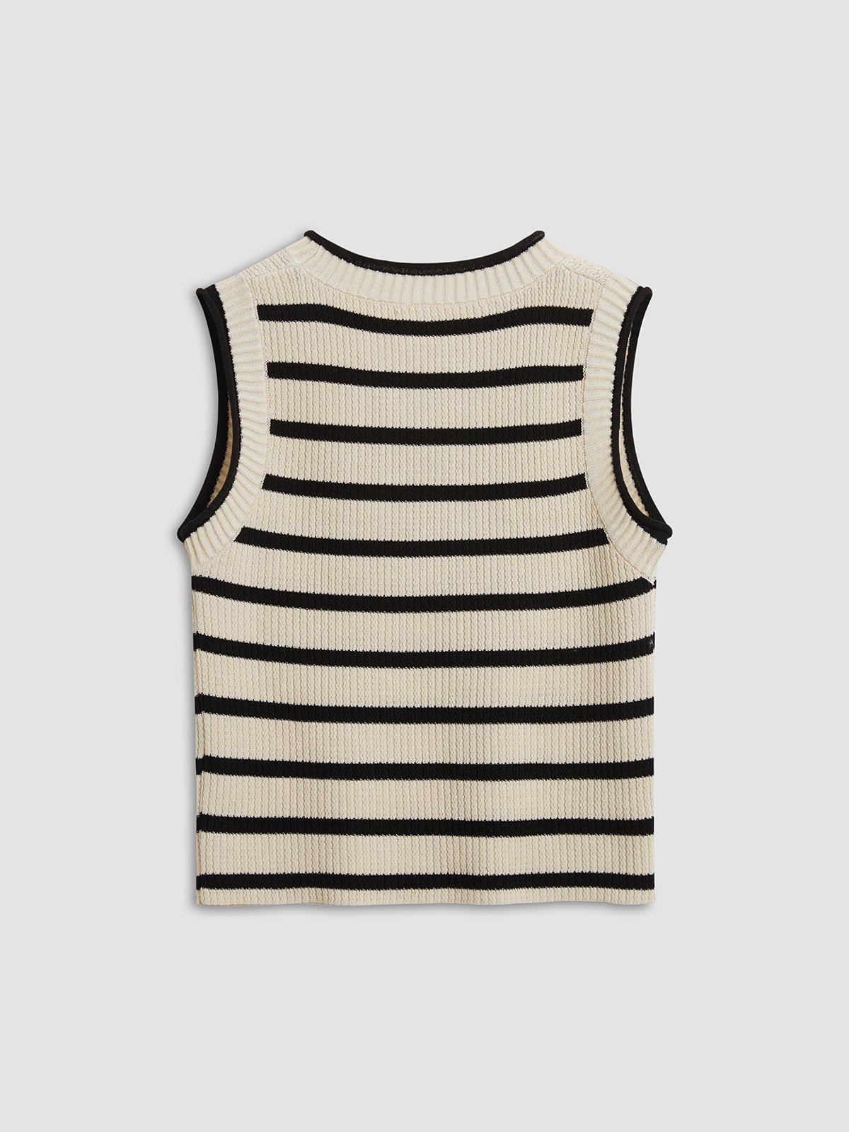 Striped casual knit crop top