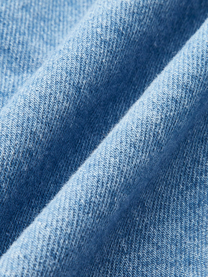Women's Denim Dress — Halter Neck Buckle Detail