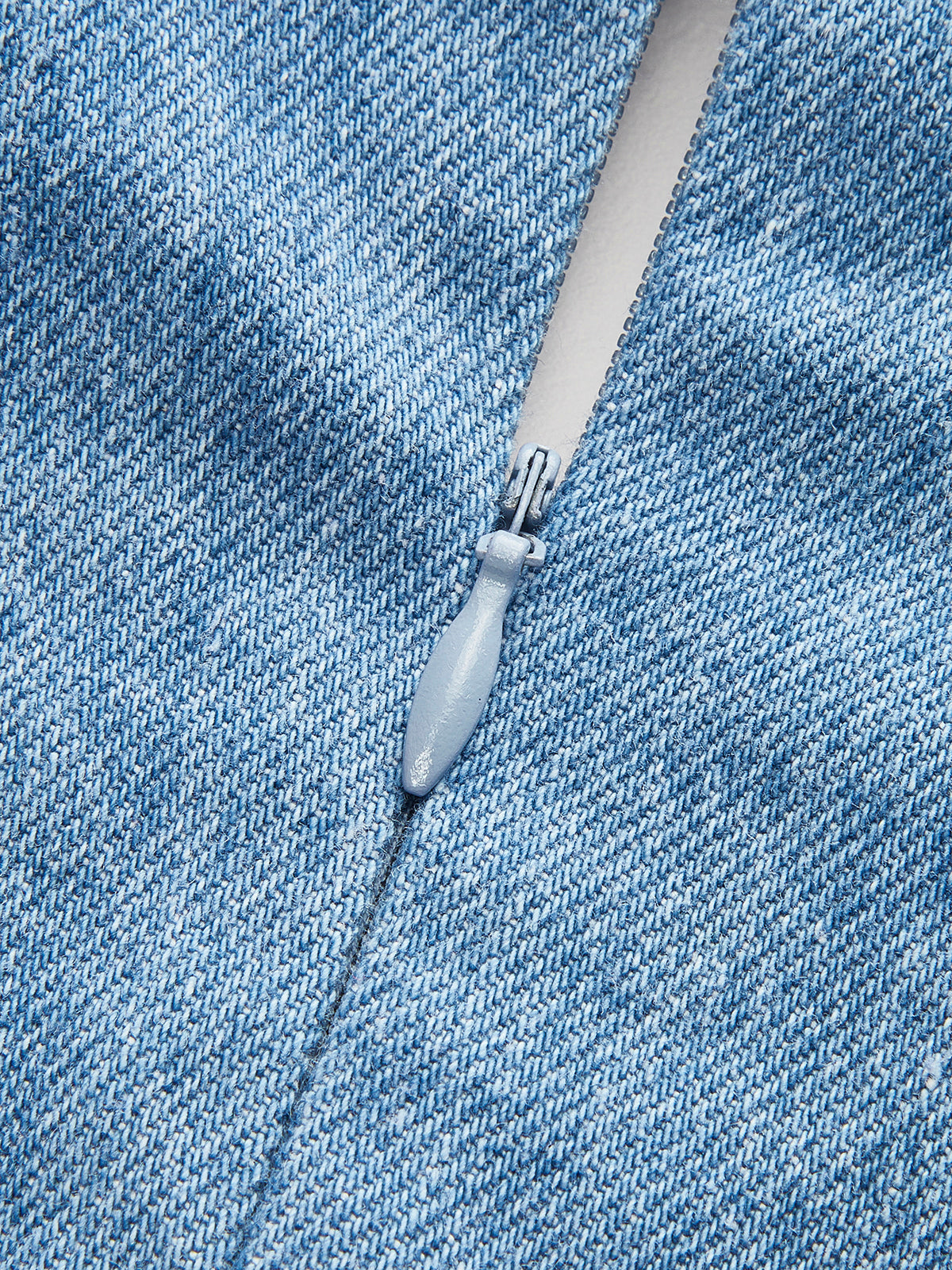 Women's Denim Dress — Halter Neck Buckle Detail