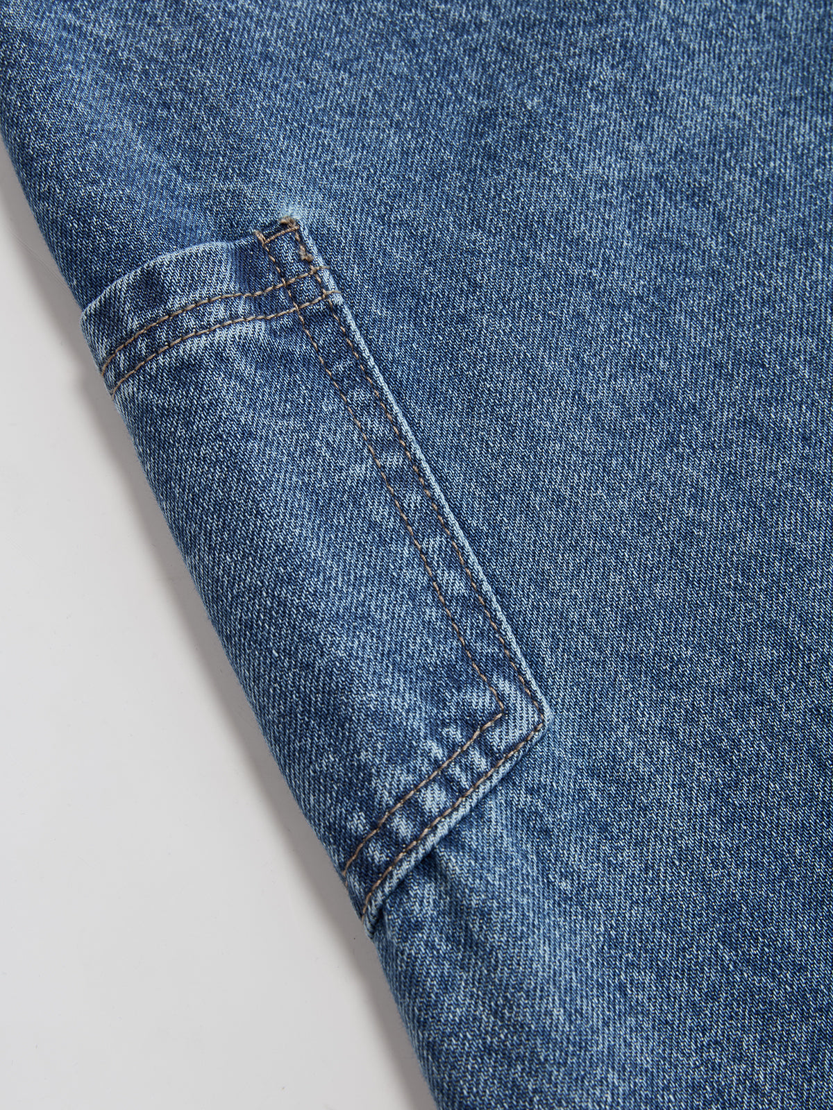 Women's Wide-Leg Jeans — Cross-Front Design
