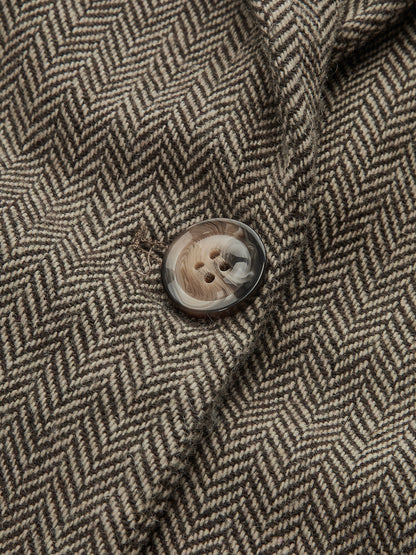 Single Button  Floral Tweed Blazer
