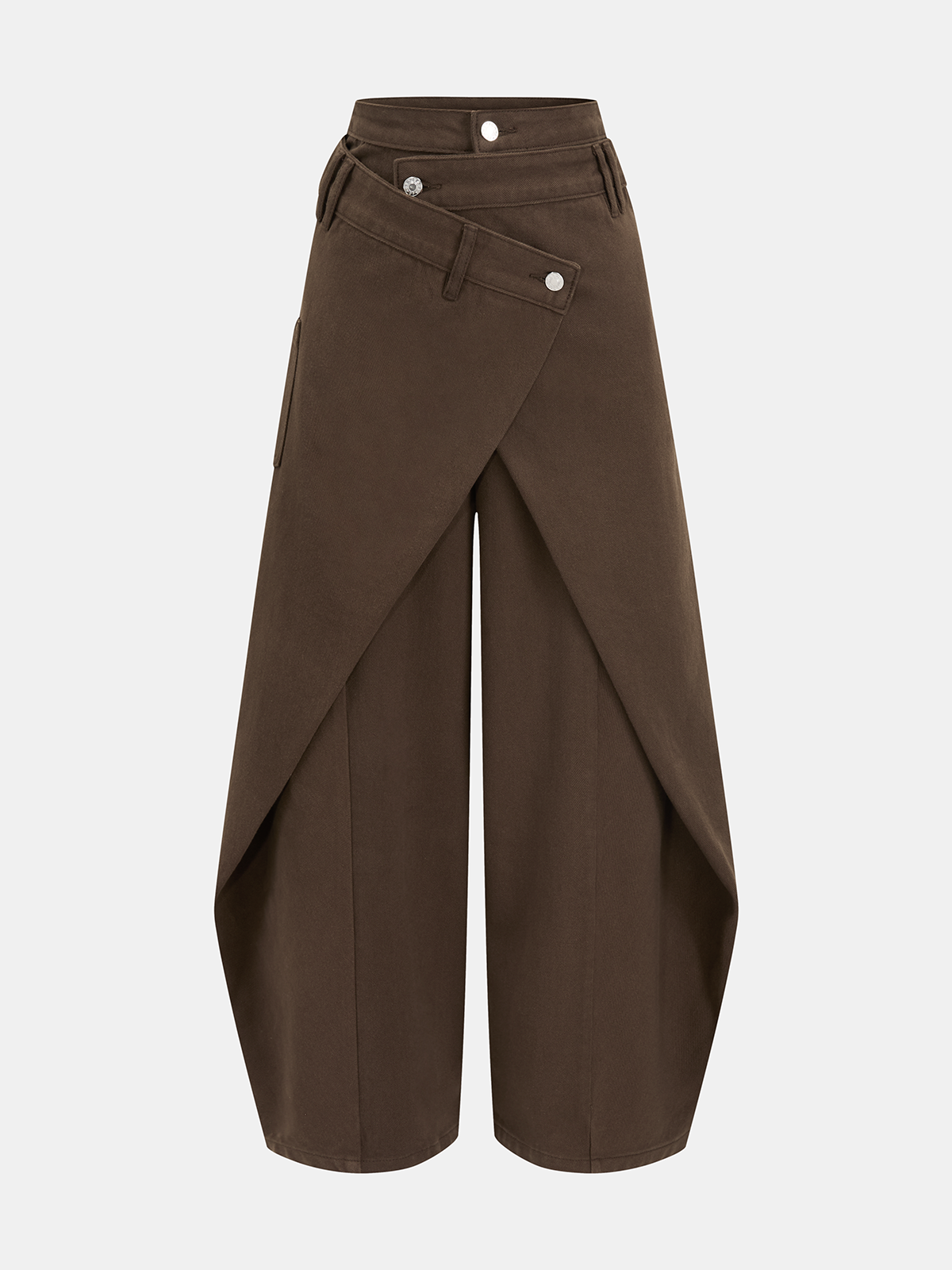 Women's Wide-Leg Jeans — Cross-Front Design