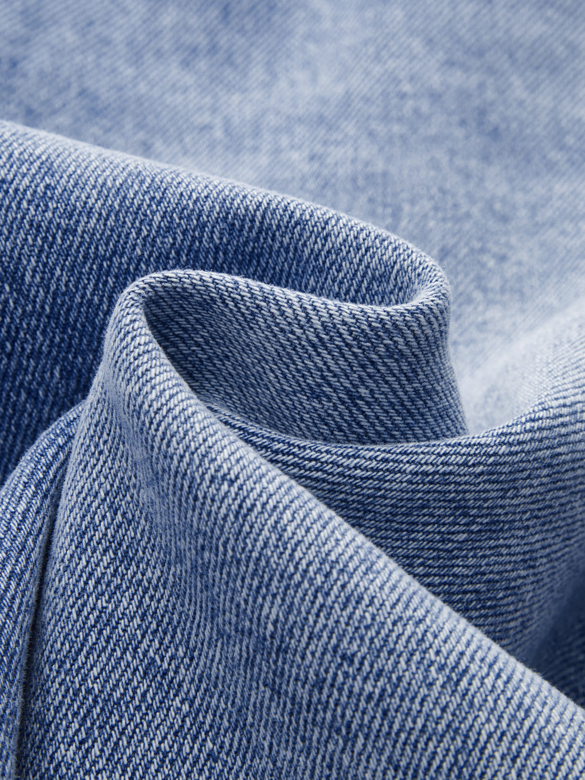 Denim Midi Skirt — Asymmetric Slit Detail