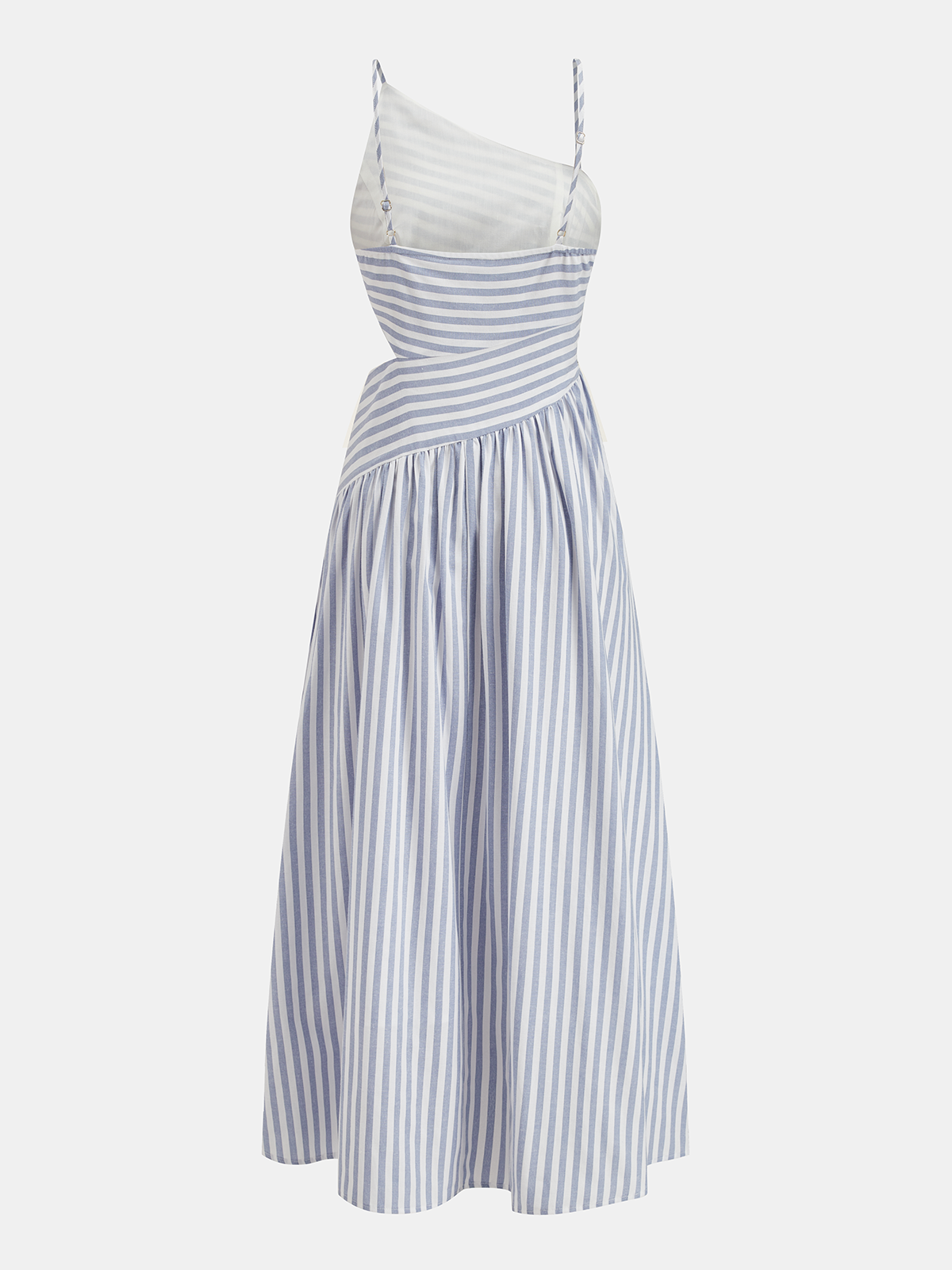 Women's Striped Cami Maxi Dress — Cut-Out Asymmetric Style
