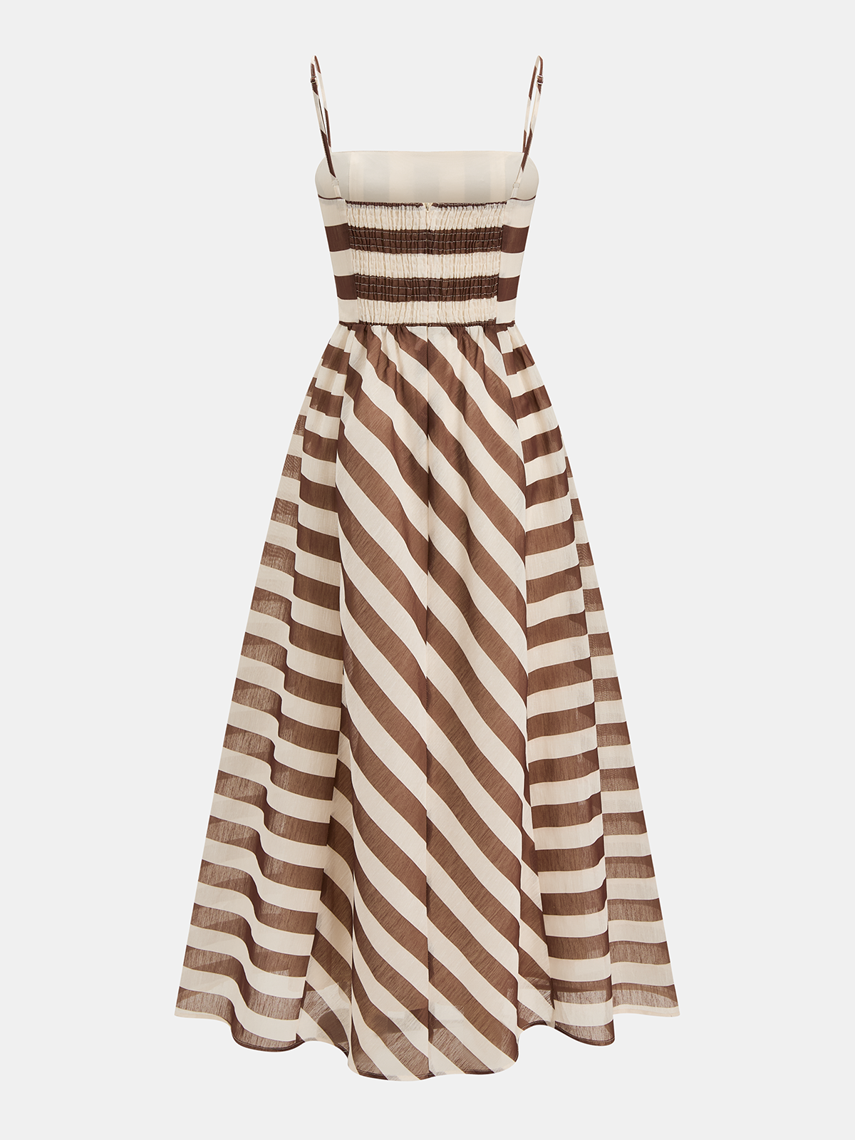 Organza striped slip dress