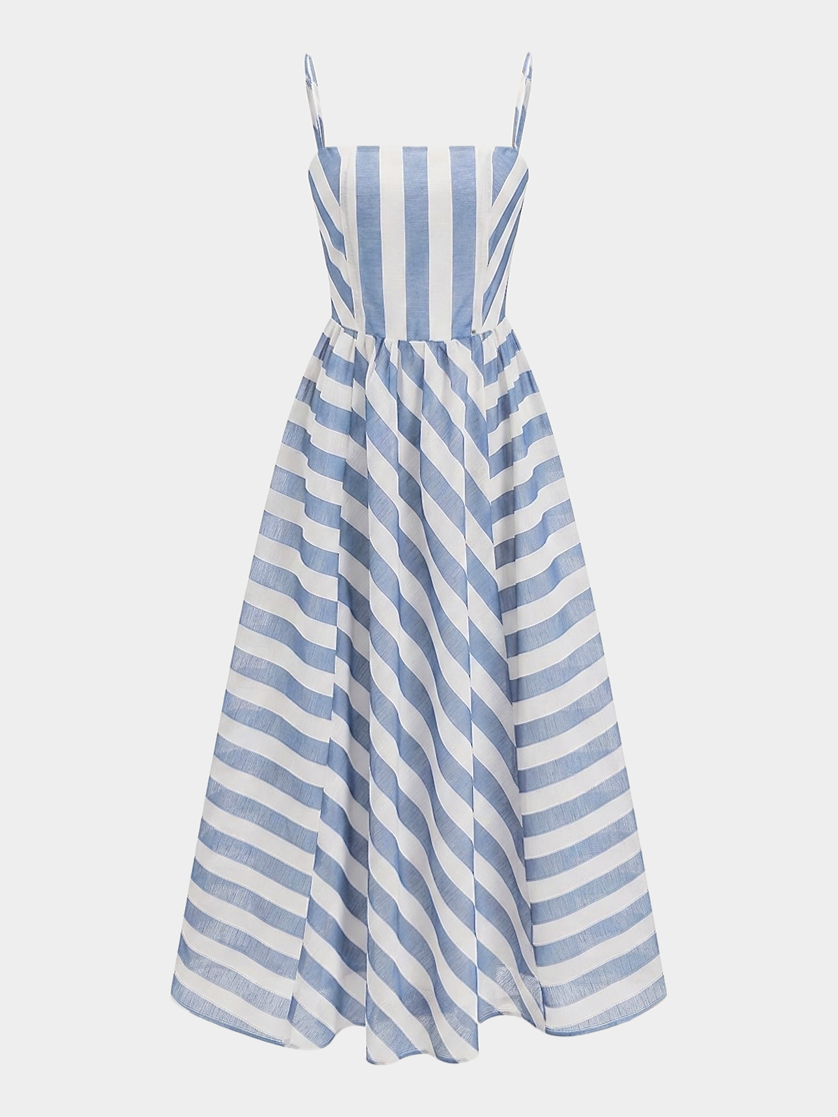 Organza striped slip dress
