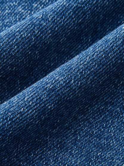 Women's Asymmetrical Button Detail Denim Shorts