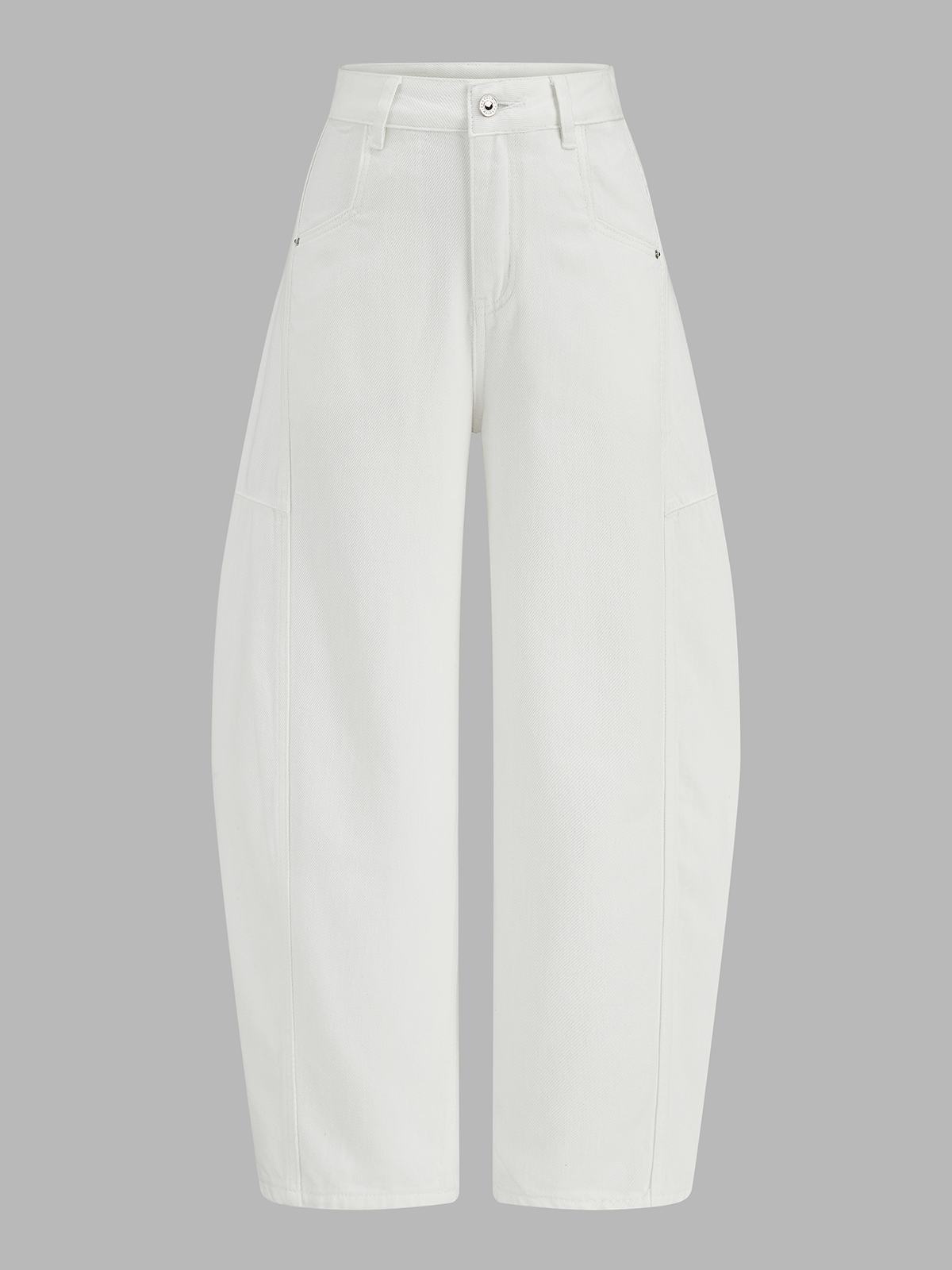 Classic Denim Mid-Waist Curved-Leg Jeans